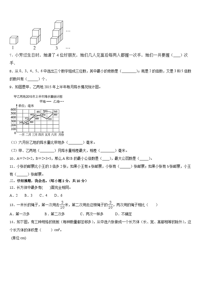 2022-2023学年河南省周口市郸城县数学五年级第二学期期末预测试题含答案第2页