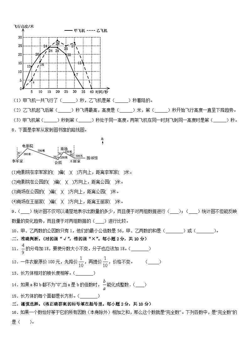 2022-2023学年湖北省十堰市竹山县数学五年级第二学期期末达标测试试题含答案第2页