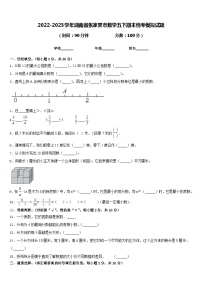 2022-2023学年湖南省张家界市数学五下期末统考模拟试题含答案