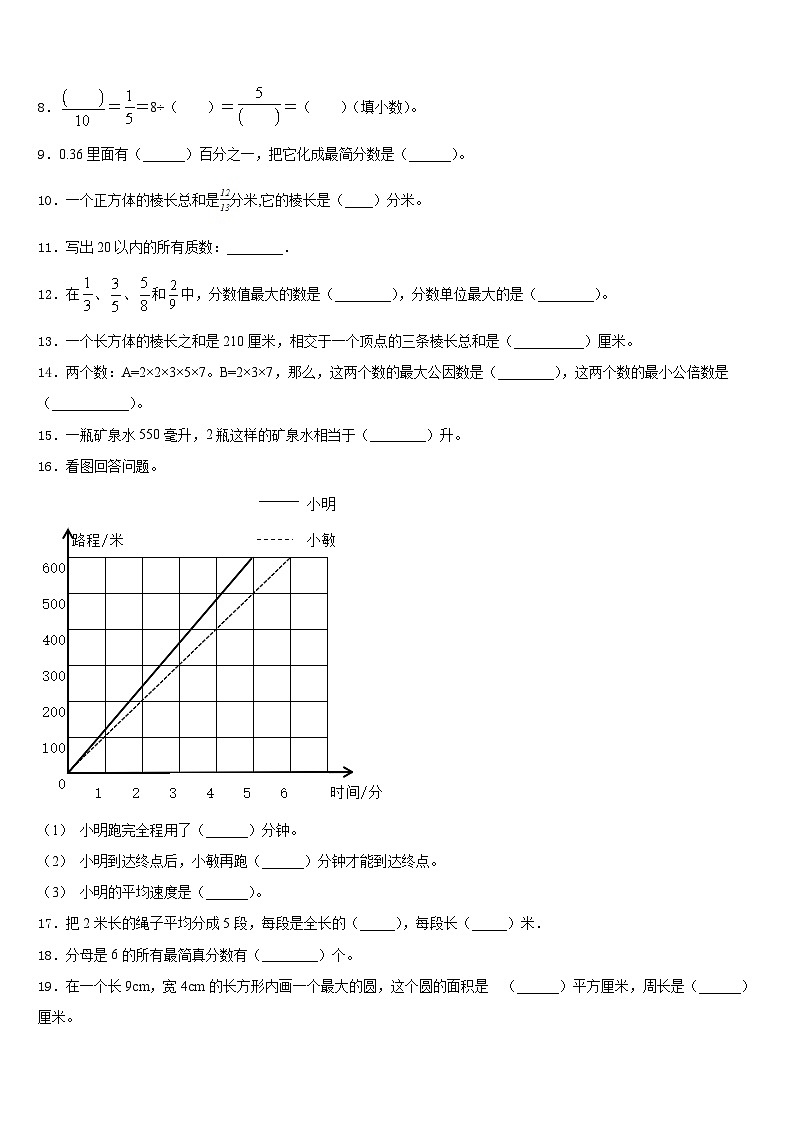 2022-2023学年潍坊市临朐县数学五下期末联考试题含答案第2页