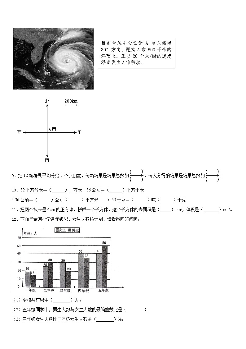 2022-2023学年烟台市栖霞市五年级数学第二学期期末调研试题含答案第2页