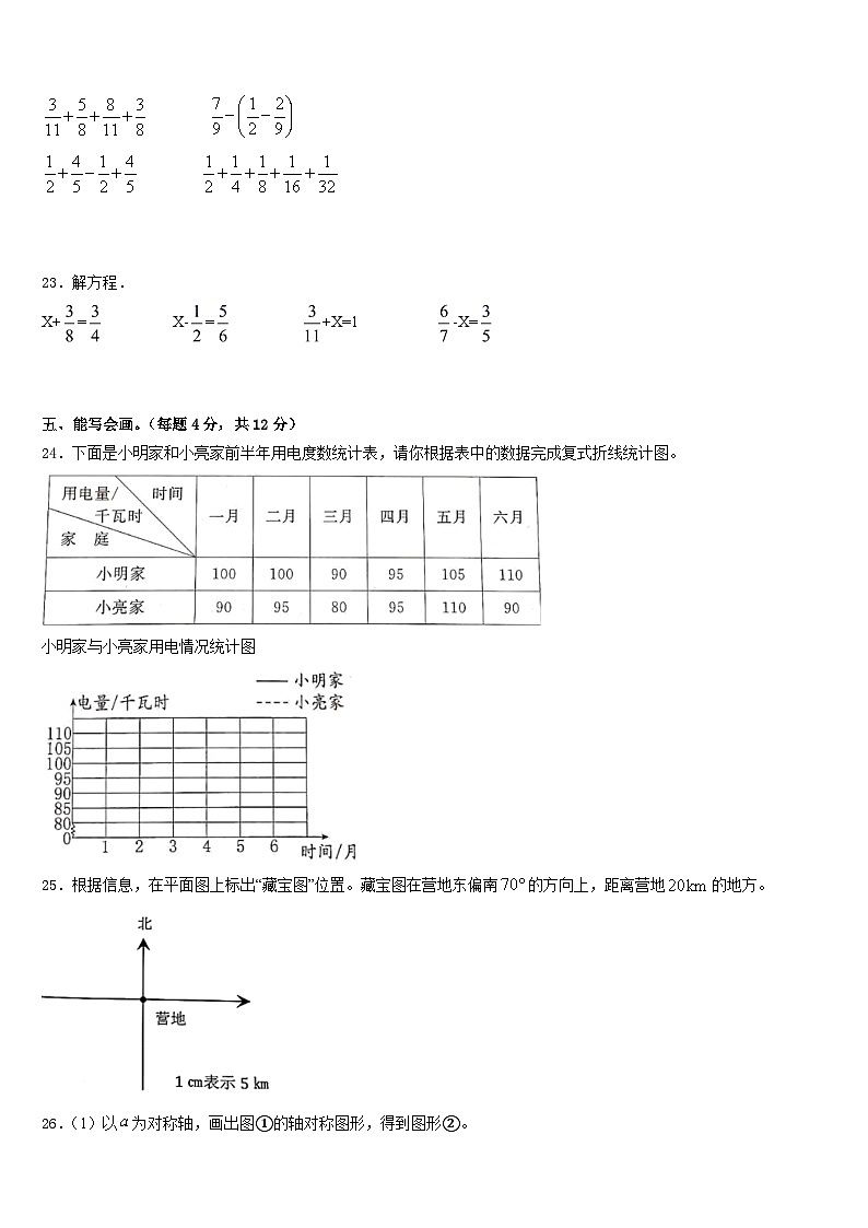2022-2023学年甘肃省华亭市实验小学五年级数学第二学期期末调研模拟试题含答案03