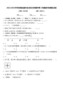 2022-2023学年甘肃省金昌市金川区五年级数学第二学期期末检测模拟试题含答案