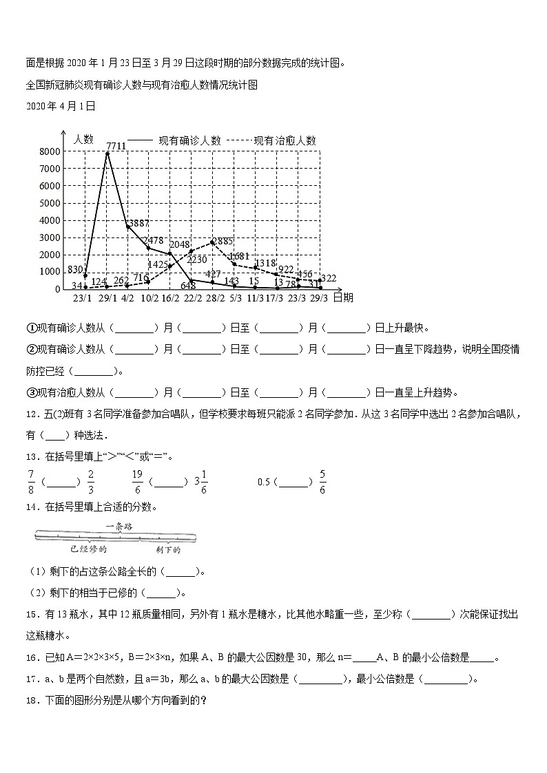 2022-2023学年福建省宁德市柘荣县五下数学期末统考试题含答案02