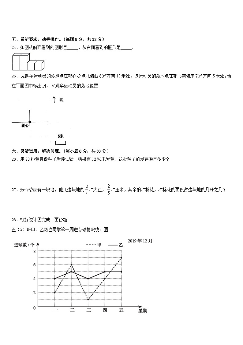 2022-2023学年衡水市武邑县数学五年级第二学期期末检测模拟试题含答案03