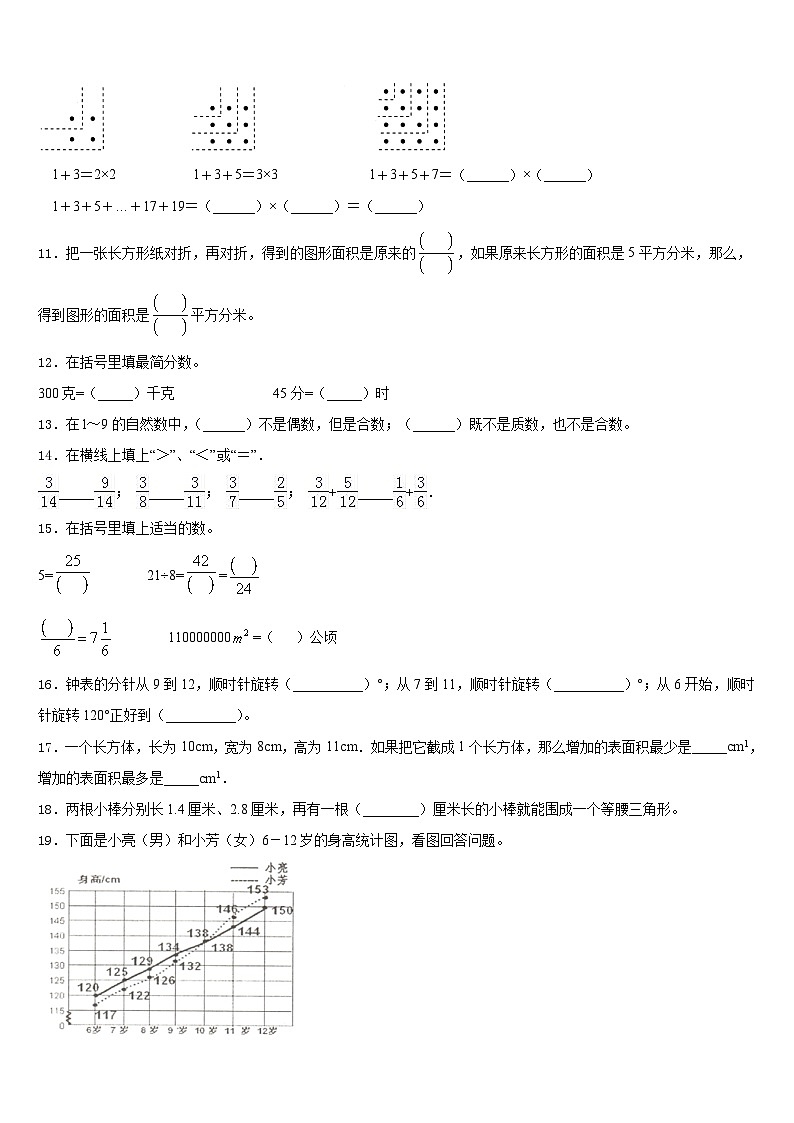 2022-2023学年贵州省六盘水市六枝特区五年级数学第二学期期末质量跟踪监视试题含答案第2页