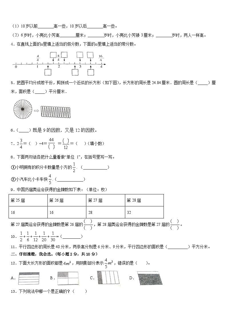 2022-2023学年浙江省杭州市西湖区保俶塔实验学校申花路校区数学五下期末学业水平测试模拟试题含答案第2页