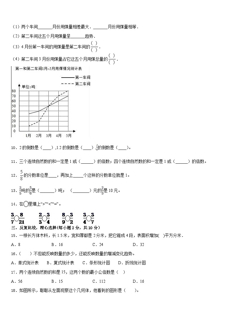 2022-2023学年黑龙江省齐齐哈尔市建华区五下数学期末检测模拟试题含答案第2页