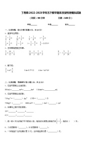 丁青县2022-2023学年五下数学期末质量检测模拟试题含答案