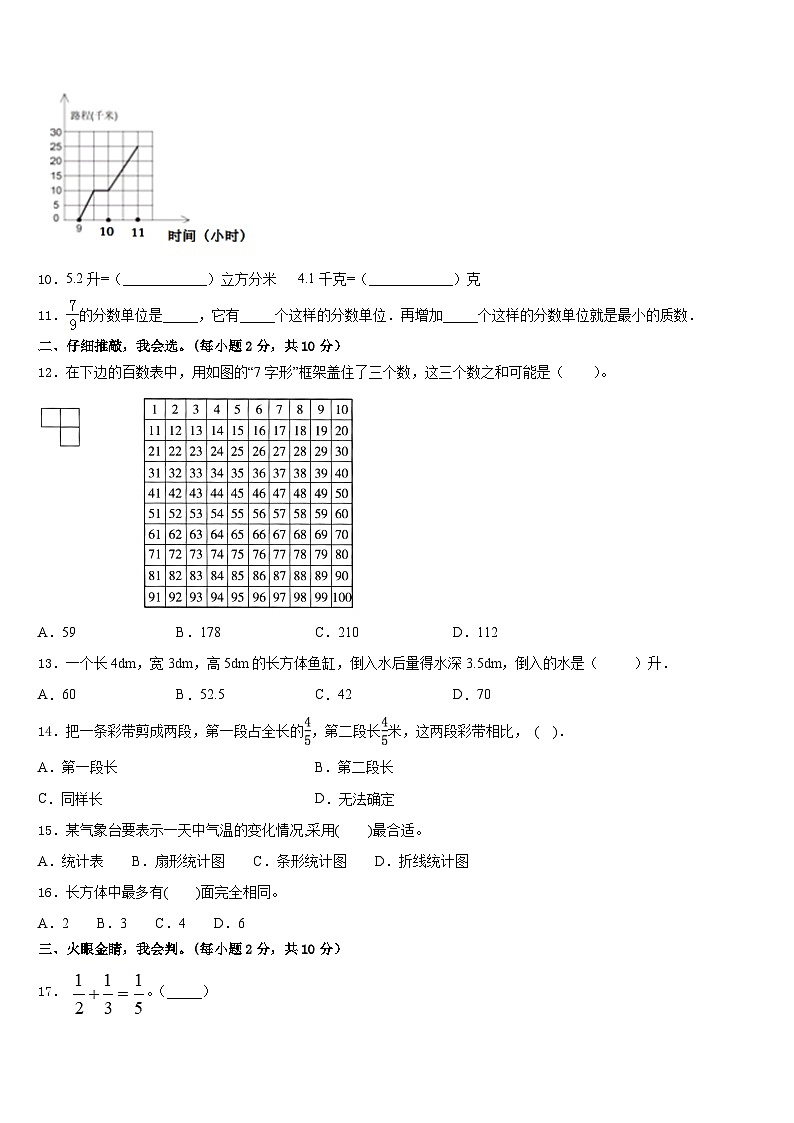 三明市泰宁县2022-2023学年数学五下期末联考试题含答案第2页