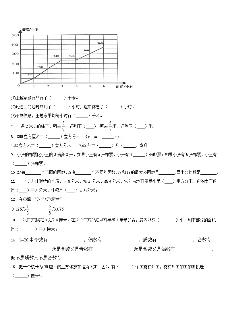 临汾市大宁县2022-2023学年数学五年级第二学期期末达标检测试题含答案第2页
