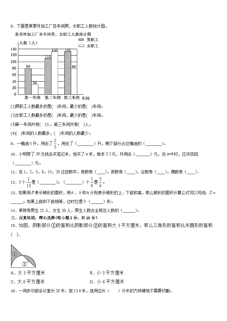 云南省昆明市中华小学2022-2023学年五下数学期末监测试题含答案02
