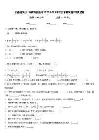 云南省文山壮族苗族自治州2022-2023学年五下数学期末经典试题含答案