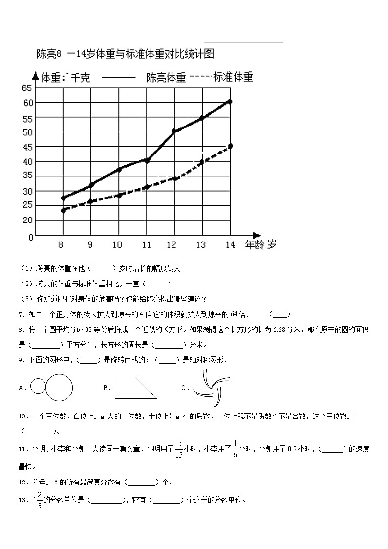 内蒙古阿荣旗2022-2023学年数学五下期末预测试题含答案02