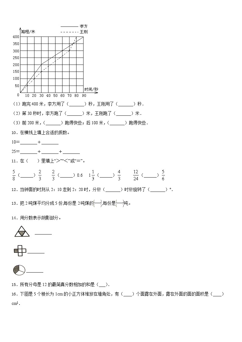 咸阳市永寿县2022-2023学年五下数学期末复习检测试题含答案第2页