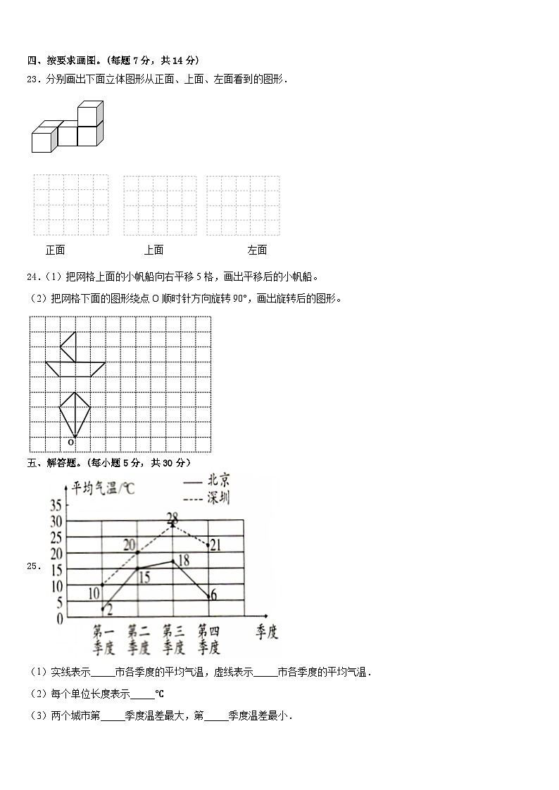 塔城市2022-2023学年数学五下期末质量检测试题含答案第3页
