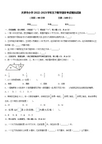 天津市小学2022-2023学年五下数学期末考试模拟试题含答案