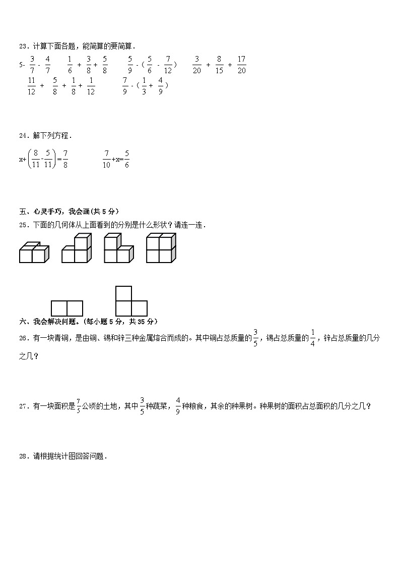 安徽省阜阳市颖州区2022-2023学年数学五年级第二学期期末统考试题含答案03