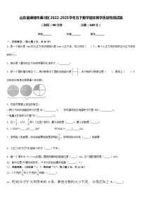 山东省淄博市淄川区2022-2023学年五下数学期末教学质量检测试题含答案