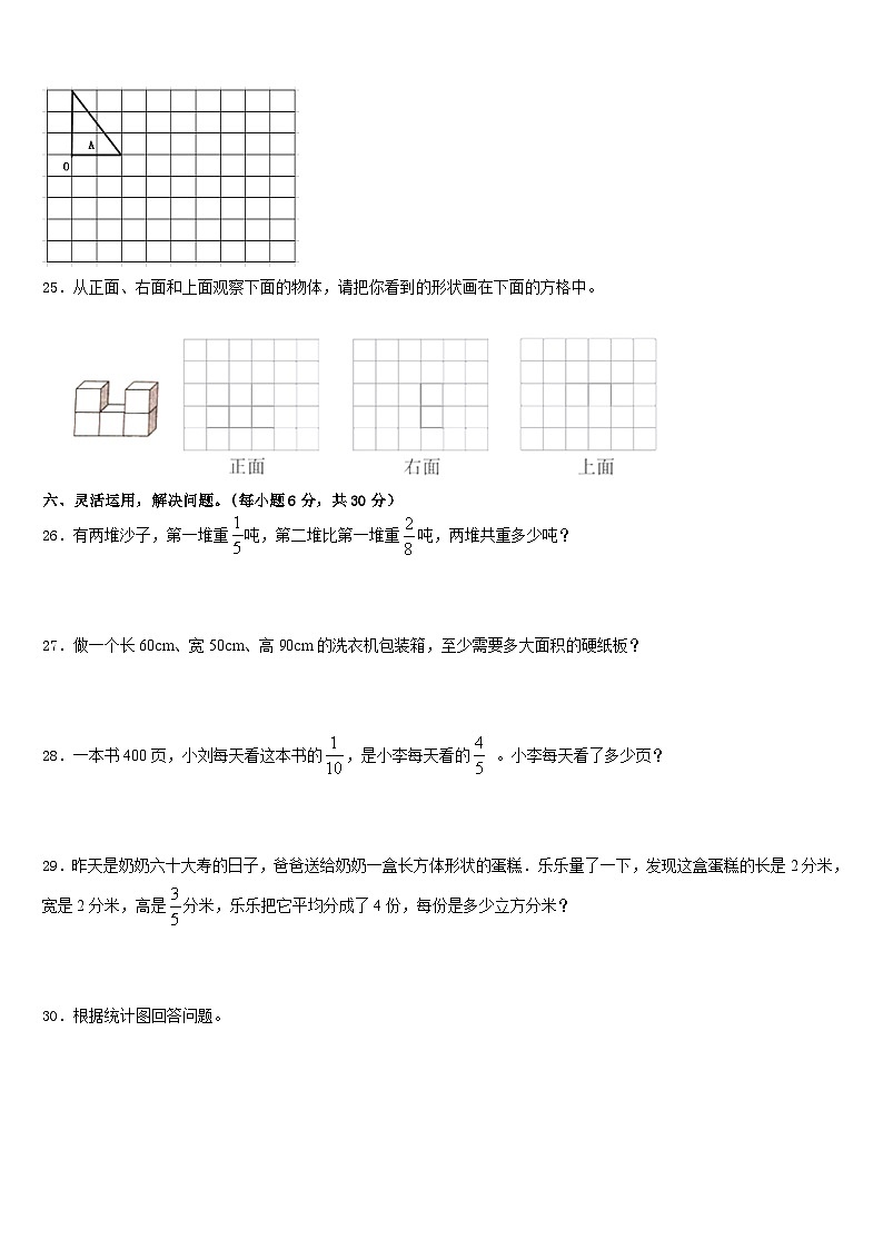 山西省太原市古交市2022-2023学年五年级数学第二学期期末达标检测模拟试题含答案03