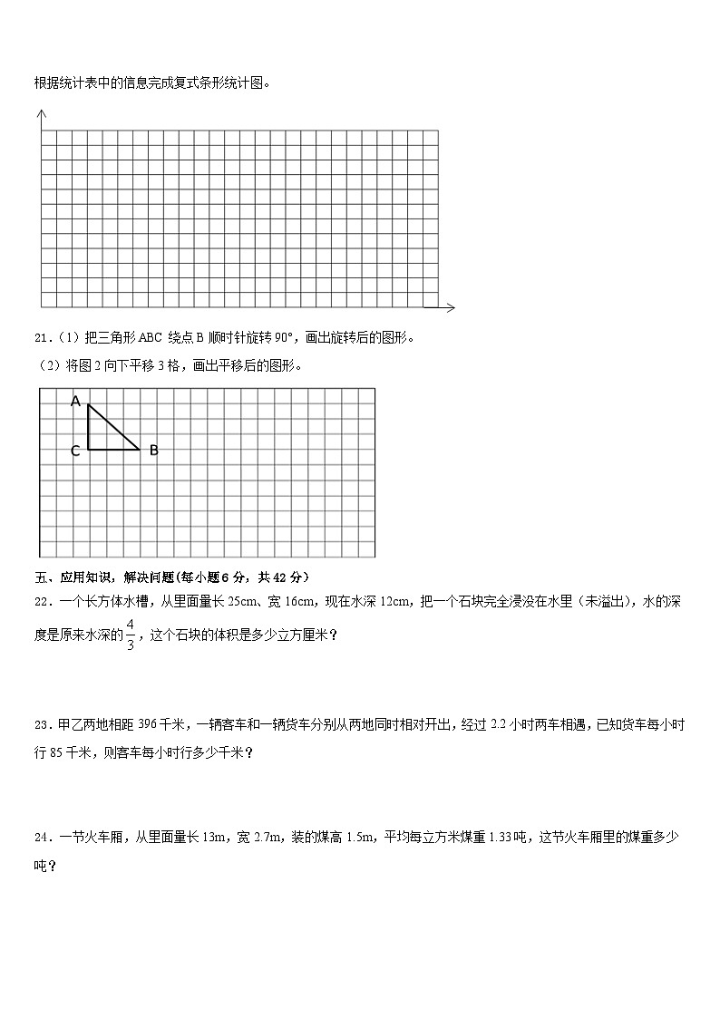山阳县2022-2023学年五年级数学第二学期期末考试模拟试题含答案03