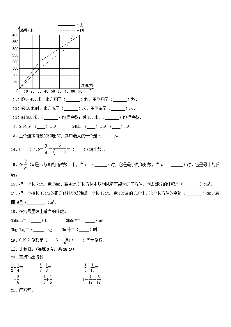 广西壮族桂林市灌阳县2022-2023学年数学五下期末质量检测模拟试题含答案02
