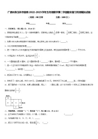 广西壮族玉林市容县2022-2023学年五年级数学第二学期期末复习检测模拟试题含答案