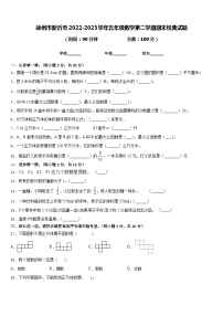 徐州市新沂市2022-2023学年五年级数学第二学期期末经典试题含答案