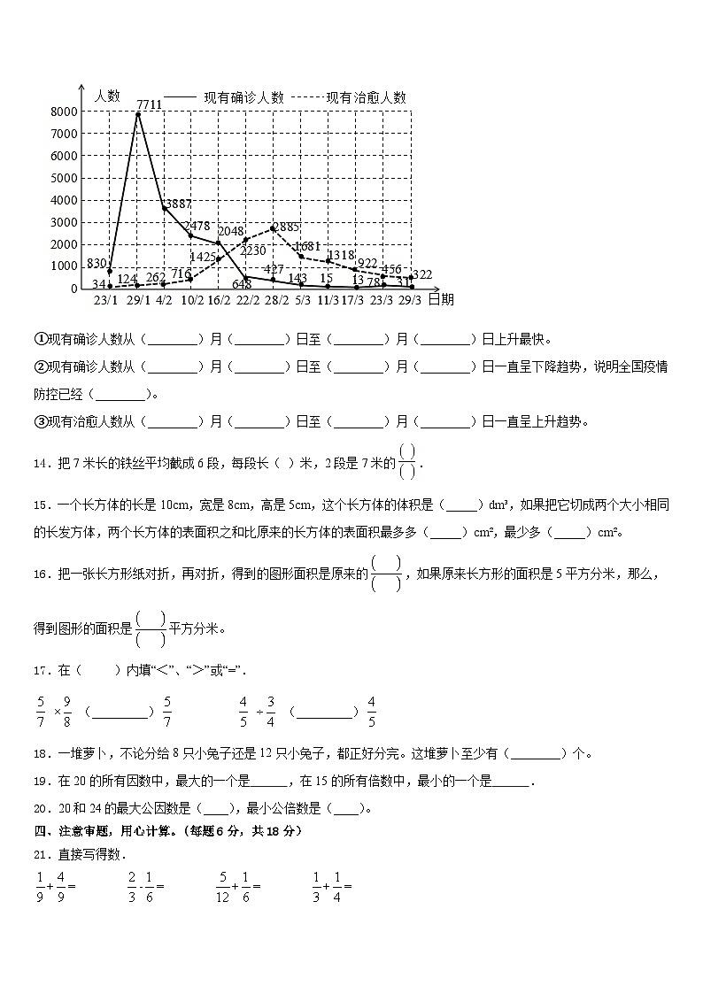 广东省惠州市仲恺高新区2022-2023学年五下数学期末学业水平测试模拟试题含答案02