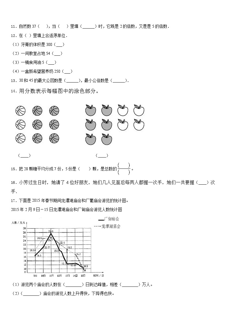 江苏省淮安市盱眙县2022-2023学年数学五下期末达标检测试题含答案第2页