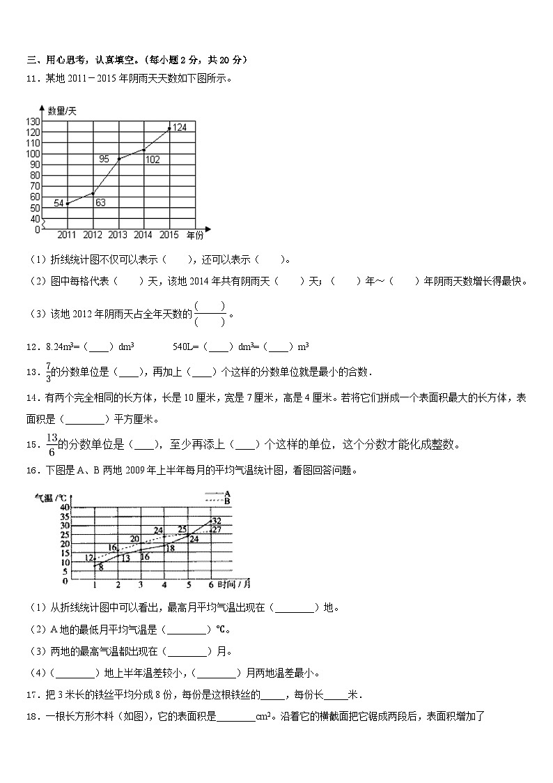 江西省九江市星子县2022-2023学年数学五年级第二学期期末学业质量监测试题含答案02