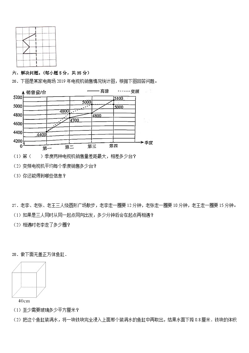 江西省鹰潭市余江县2022-2023学年数学五年级第二学期期末综合测试试题含答案03