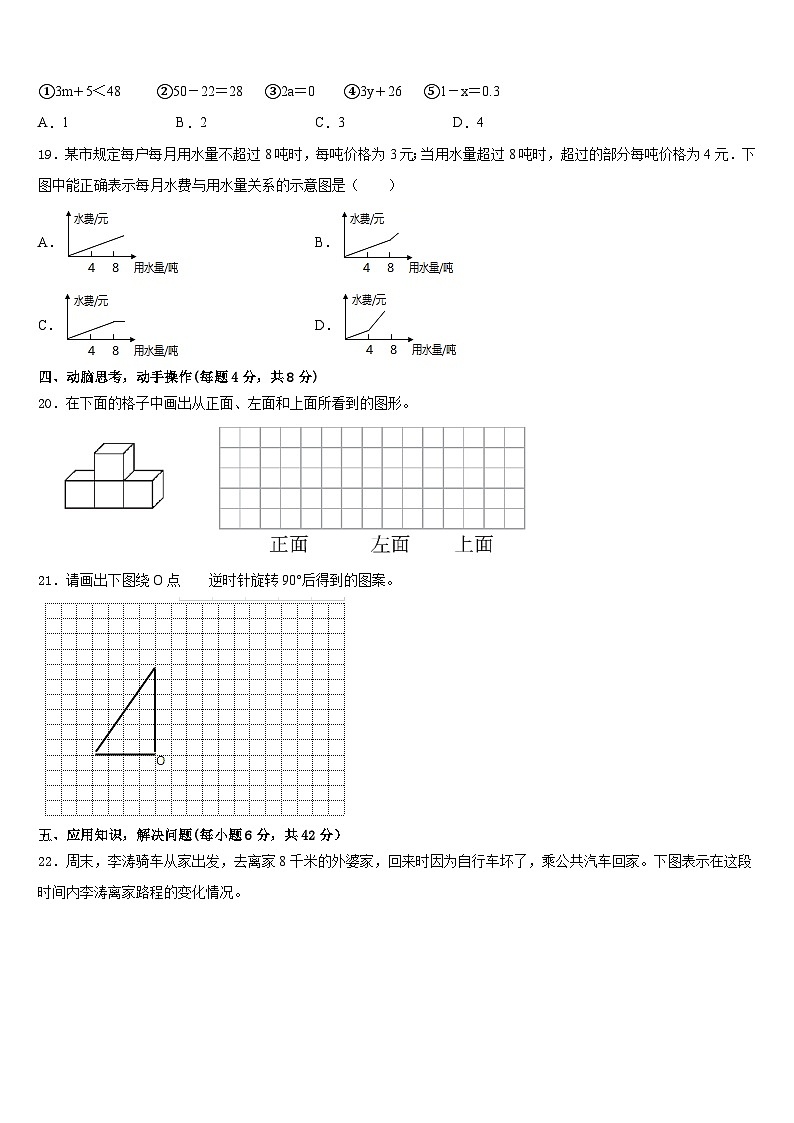 河北省石家庄市鹿泉区2022-2023学年数学五年级第二学期期末复习检测试题含答案03