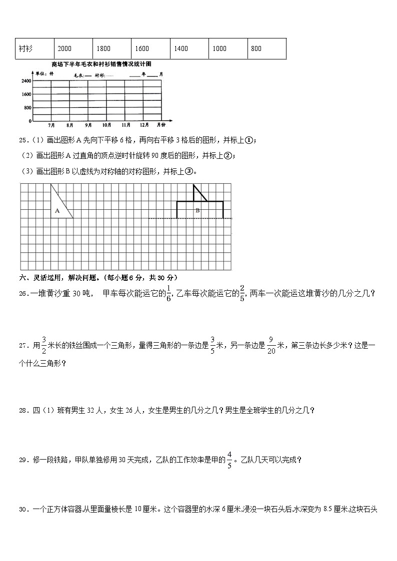 河南省平顶山市叶县2022-2023学年数学五下期末统考模拟试题含答案第3页