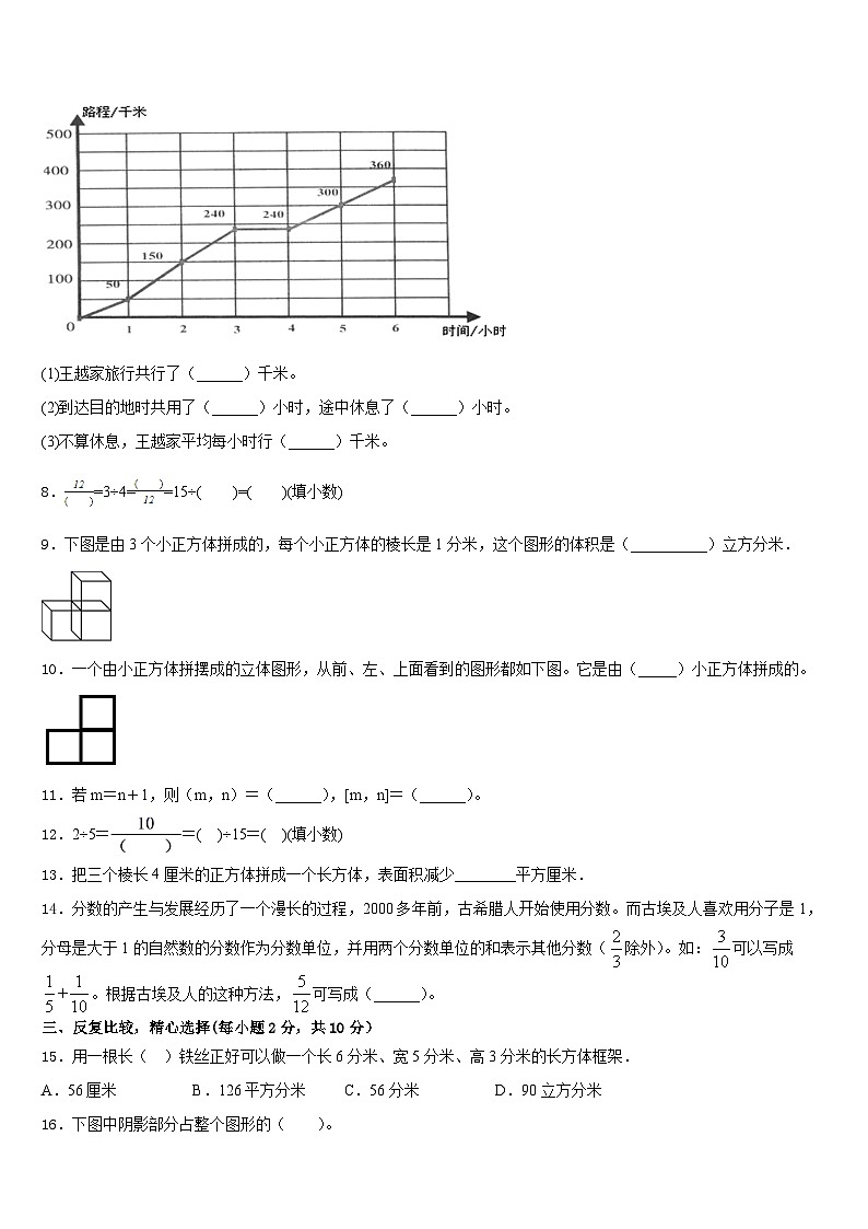 河南省驻马店市西平县2022-2023学年五年级数学第二学期期末学业质量监测试题含答案第2页
