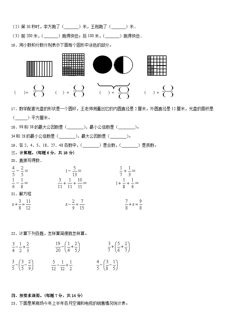 泰州市姜堰市2022-2023学年数学五下期末综合测试试题含答案03