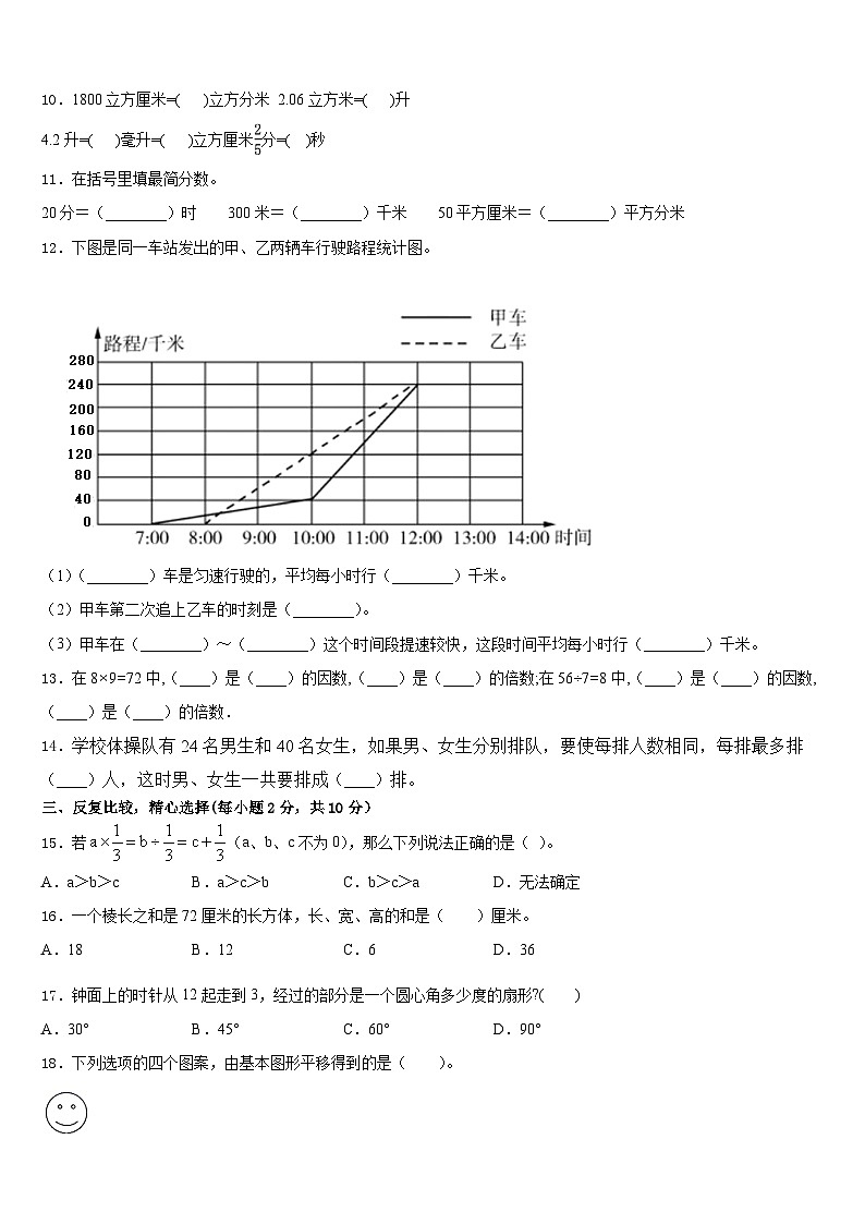 海南藏族自治州贵南县2022-2023学年数学五年级第二学期期末复习检测试题含答案第2页