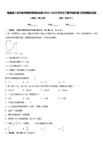 海南省三亚市保亭黎族苗族自治县2022-2023学年五下数学期末复习检测模拟试题含答案