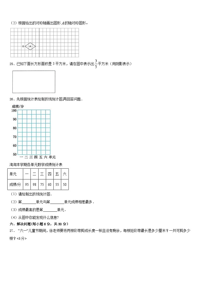 湖南省衡阳市衡阳县樟木乡曹田小学2022-2023学年五下数学期末综合测试试题含答案第3页