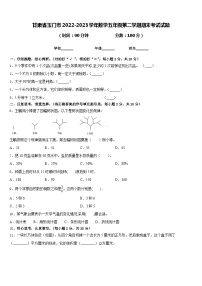 甘肃省玉门市2022-2023学年数学五年级第二学期期末考试试题含答案