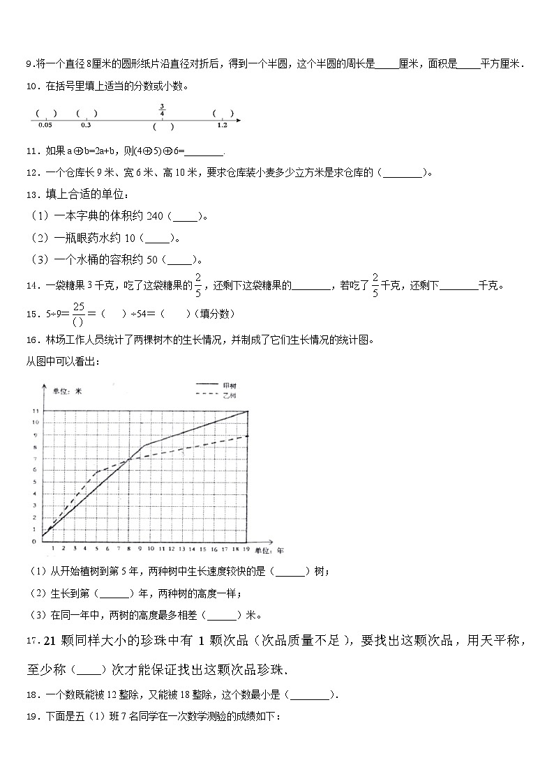 益阳市南县2022-2023学年数学五年级第二学期期末质量跟踪监视试题含答案第2页