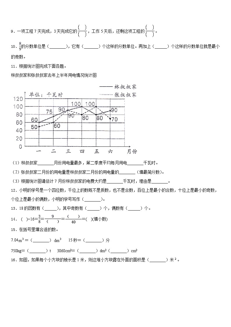 石家庄市平山县2022-2023学年数学五下期末达标检测试题含答案第2页
