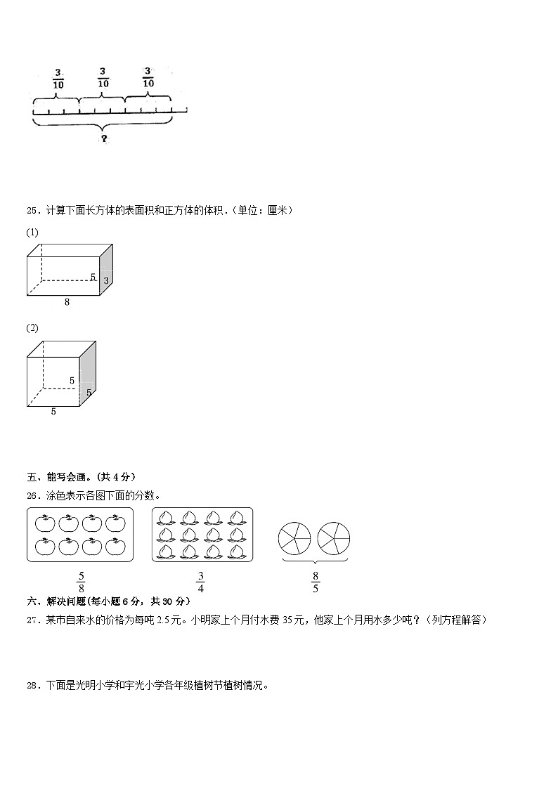 苏州市金阊区2022-2023学年五下数学期末学业质量监测模拟试题含答案03