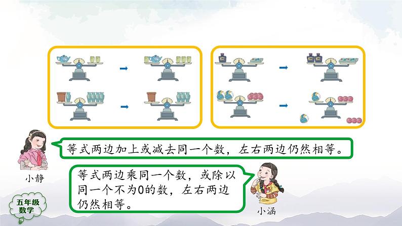 【精品课件】五年级上册数学教学课件- 解方程（第1课时） (人教版)(共32精品课件PPT)第3页