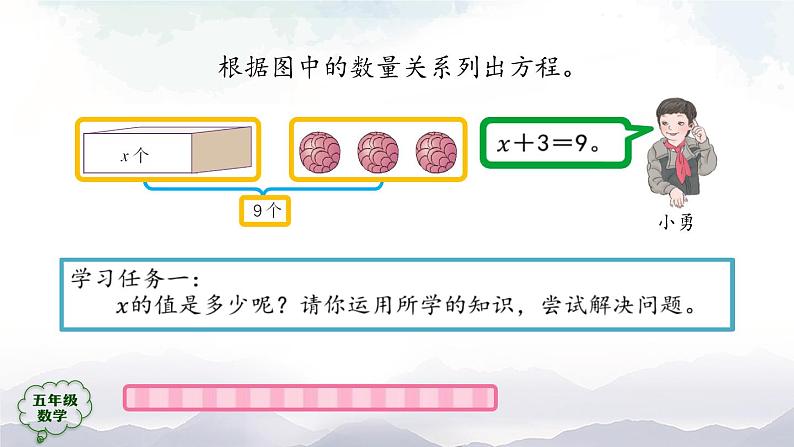 【精品课件】五年级上册数学教学课件- 解方程（第1课时） (人教版)(共32精品课件PPT)第4页