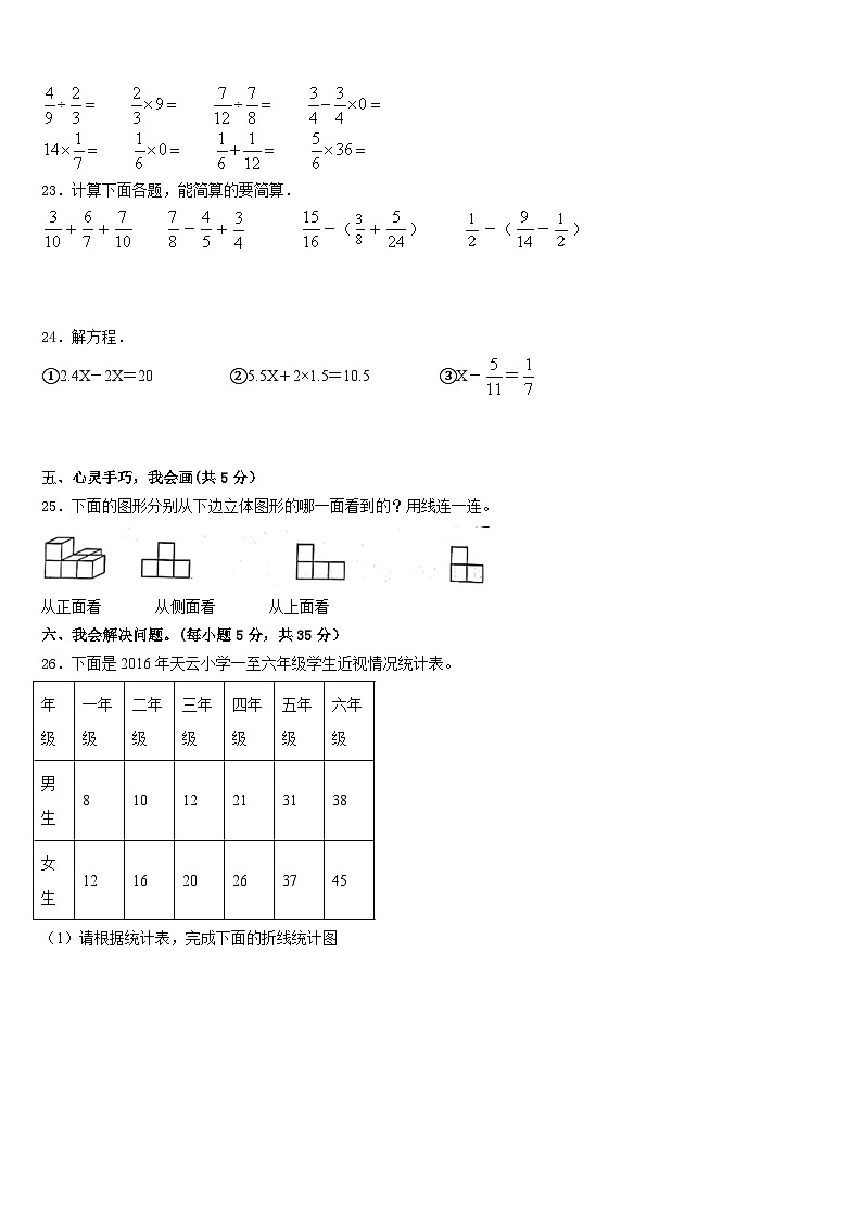 辽宁省抚顺市清原满族自治县2022-2023学年数学五下期末达标检测试题含答案第3页