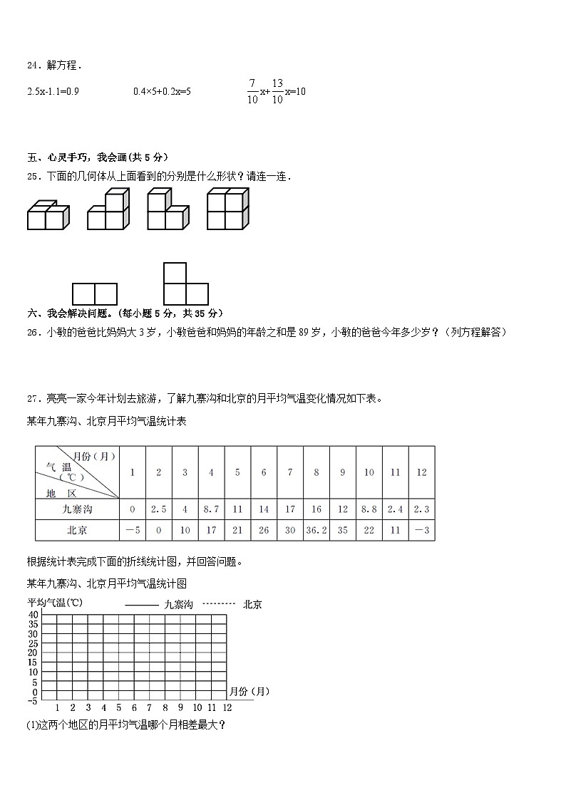 辽宁省沈阳市康平县2022-2023学年五下数学期末达标测试试题含答案第3页