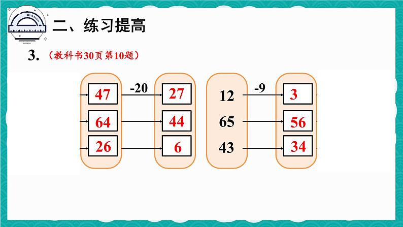 2.3.连加、连减和加减混合 练习课（第1-2课时）（课件）-二年级上册数学人教版07