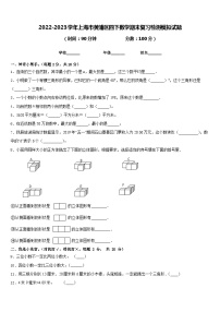 2022-2023学年上海市黄浦区四下数学期末复习检测模拟试题含答案