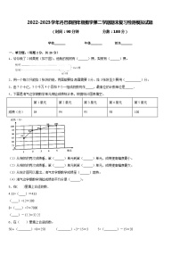 2022-2023学年丹巴县四年级数学第二学期期末复习检测模拟试题含答案